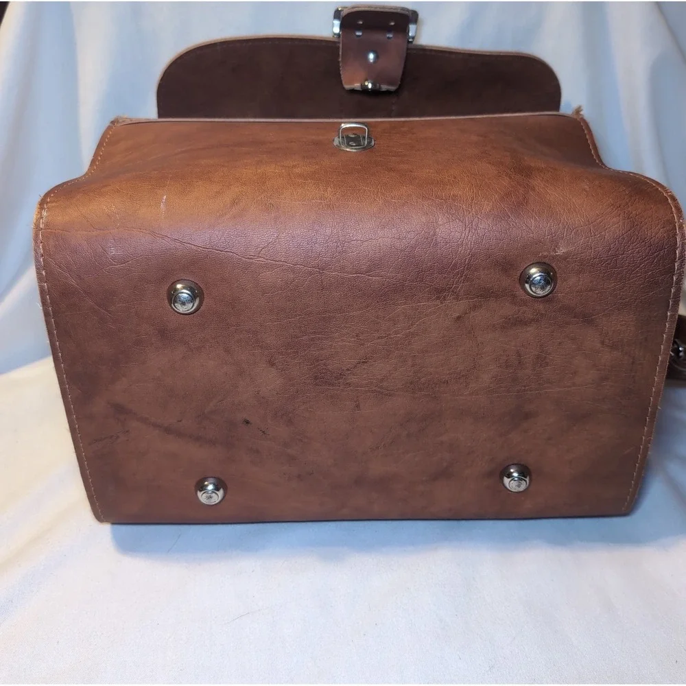 Vintage Samsonite Sonora Leather Makeup Toiletries Bag Carry On 12.5